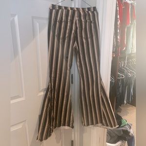 Shyanne brown stripe flares